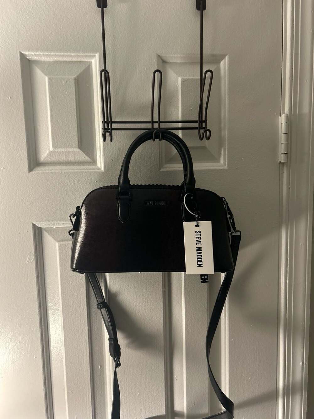 Steve Madden BSMYTH Satchel Dome Crossbody Bag in Multi Burgundy